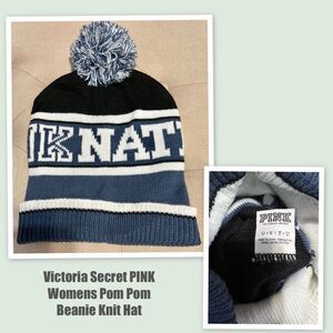 Victoria Secret PINK Womens Pom Pom Beanie Knit Hat